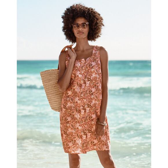 Garnet Hill Dresses & Skirts - Garnet Hill NWT Vale Linen Tank Dress Size 14 Preppy Vacation Luxury